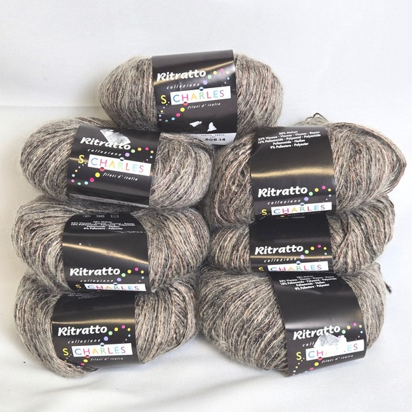 Ritratto Other - 7 Skeins Ritratto S. Charles Mohair Blend Yarn, Shade 130, 198 Yds Each, Italy
